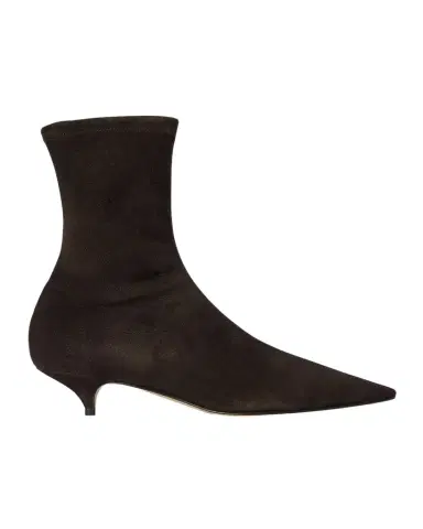 The Row Liisa Suede Kitten-Heel Booties | Thumbnail 1