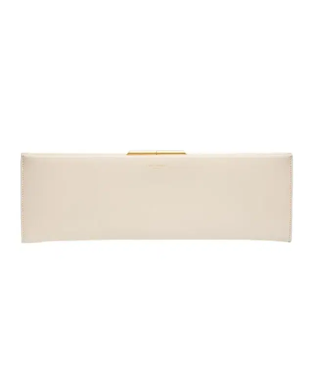 Midnight Large Pochette Clutch Bag in Leather