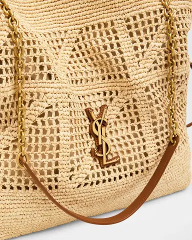 Saint Laurent Jamie YSL Shopper Tote Bag in Woven Raffia | Thumbnail 6 Saint Laurent Jamie YSL Shopper Tote Bag in Woven Raffia | Thumbnail 6
