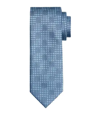 Brioni Men's Textured Check Jacquard Silk Tie | Thumbnail 1