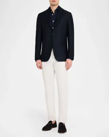 Sartorio Men's Single-Breasted Textured Wool Blazer | Thumbnail 2
