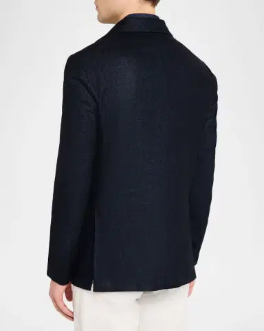 Sartorio Men's Single-Breasted Textured Wool Blazer | Thumbnail 3