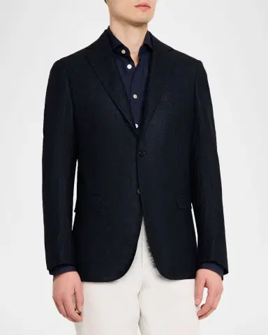 Sartorio Men's Single-Breasted Textured Wool Blazer | Thumbnail 4