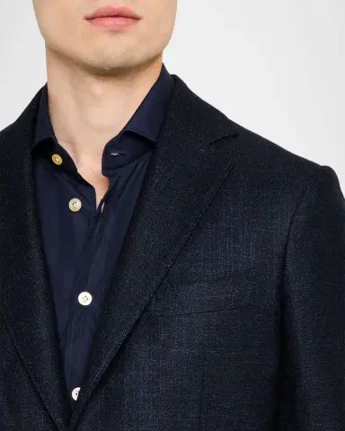 Sartorio Men's Single-Breasted Textured Wool Blazer | Thumbnail 5