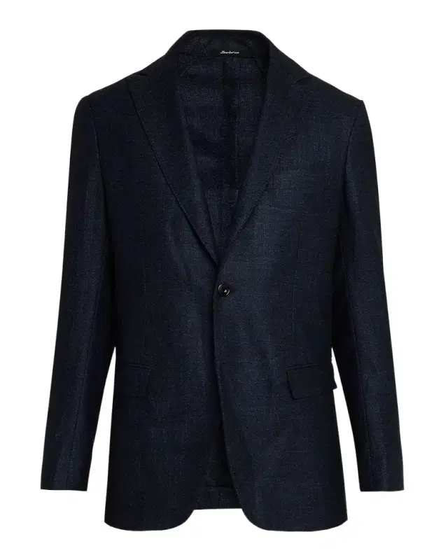 Sartorio Men's Single-Breasted Textured Wool Blazer