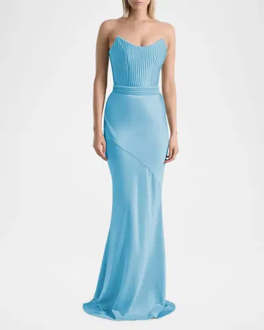 Zhivago Germaine Strapless Stretch Satin Column Gown | Thumbnail 2 Zhivago Germaine Strapless Stretch Satin Column Gown | Thumbnail 2