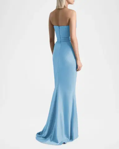 Zhivago Germaine Strapless Stretch Satin Column Gown | Thumbnail 3 Zhivago Germaine Strapless Stretch Satin Column Gown | Thumbnail 3