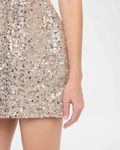 Bronx and Banco Tessa Deep V-Neck Sequin Mini Dress | Thumbnail 5 Bronx and Banco Tessa Deep V-Neck Sequin Mini Dress | Thumbnail 5