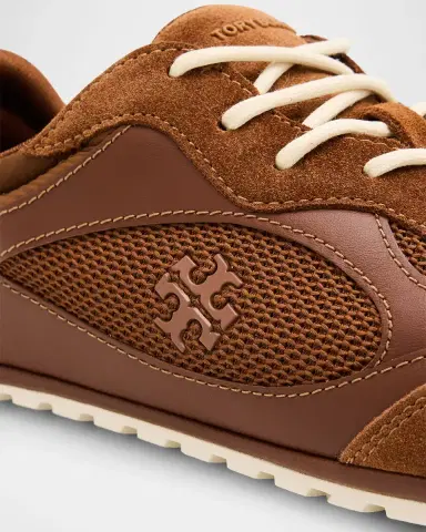 Tory Burch Field Leather and Suede Low-Top Sneakers | Thumbnail 3
