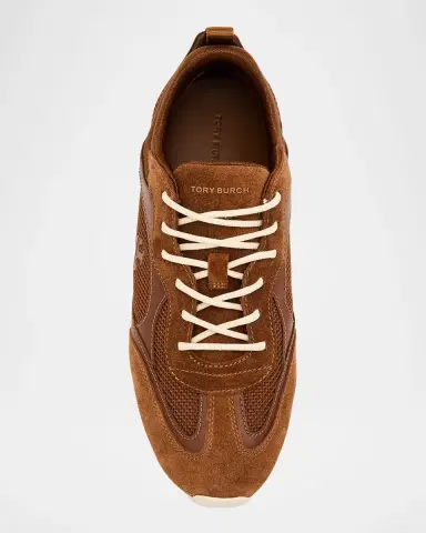 Tory Burch Field Leather and Suede Low-Top Sneakers | Thumbnail 4