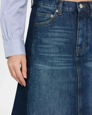Marc Jacobs Two-Tone Denim Midi Skirt | Thumbnail 5