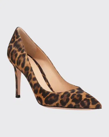 Gianvito Rossi 85mm Gianvito Leopard Suede Pointed-Toe Pumps | Thumbnail 2
