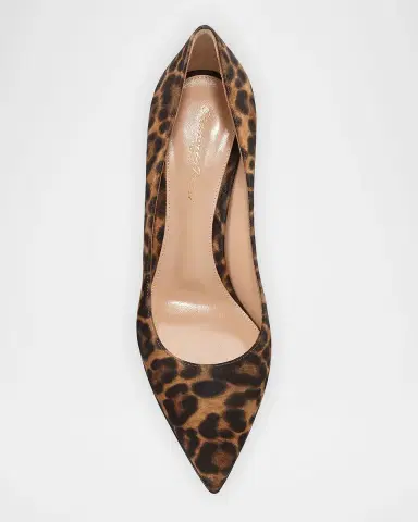 Gianvito Rossi 85mm Gianvito Leopard Suede Pointed-Toe Pumps | Thumbnail 3