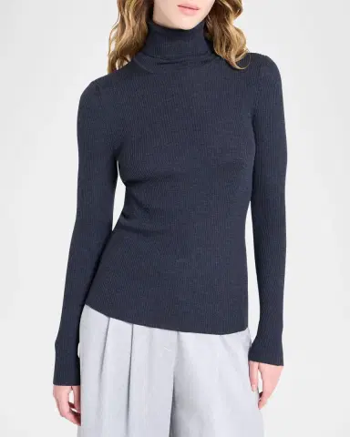 TWP Rib-Knit Wool Turtleneck Sweater | Thumbnail 4
