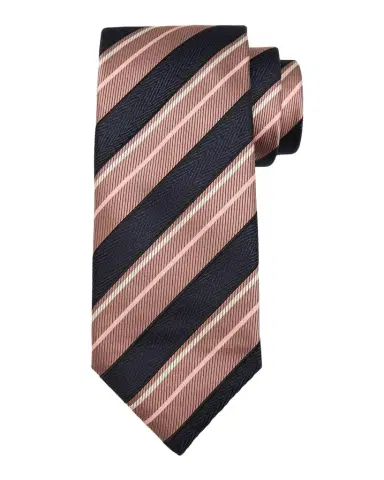 Brioni Men 's Silk and Cotton Regimental Stripe Tie | Thumbnail 1