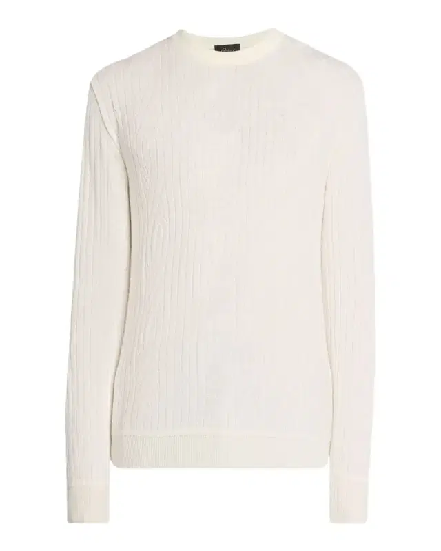 Men 's Wool and Cashmere Cable Knit Crewneck Sweater