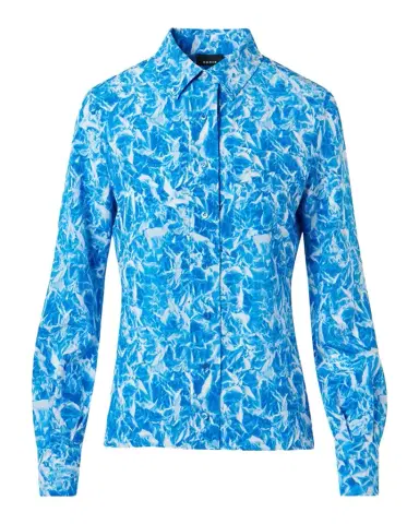 Akris Whitecaps Printed Long-Sleeve Shirt | Thumbnail 1