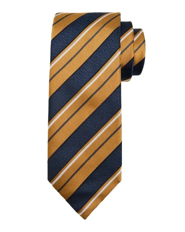 Men 's Silk and Cotton Regimental Stripe Tie