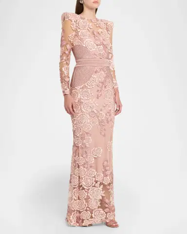 ZHIVAGO The Beginning Floral Lace Gown | Thumbnail 4