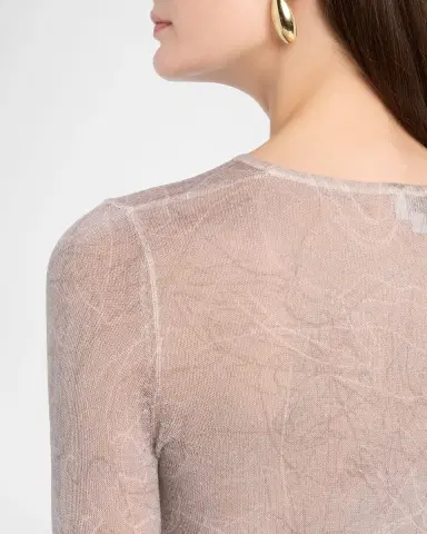 TSE Cashmere Cashmere Sheer Abstract-Print Top | Thumbnail 5 TSE Cashmere Cashmere Sheer Abstract-Print Top | Thumbnail 5