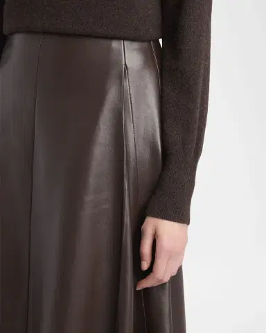 The Row Hedora Leather Midi Skirt | Thumbnail 5