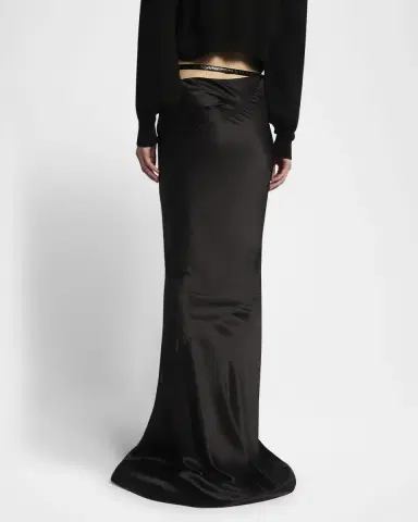 Tom Ford Asymmetric Satin Maxi Skirt With Train | Thumbnail 3 Tom Ford Asymmetric Satin Maxi Skirt With Train | Thumbnail 3