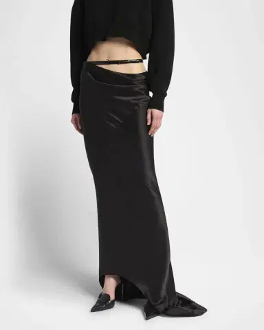 Tom Ford Asymmetric Satin Maxi Skirt With Train | Thumbnail 4 Tom Ford Asymmetric Satin Maxi Skirt With Train | Thumbnail 4