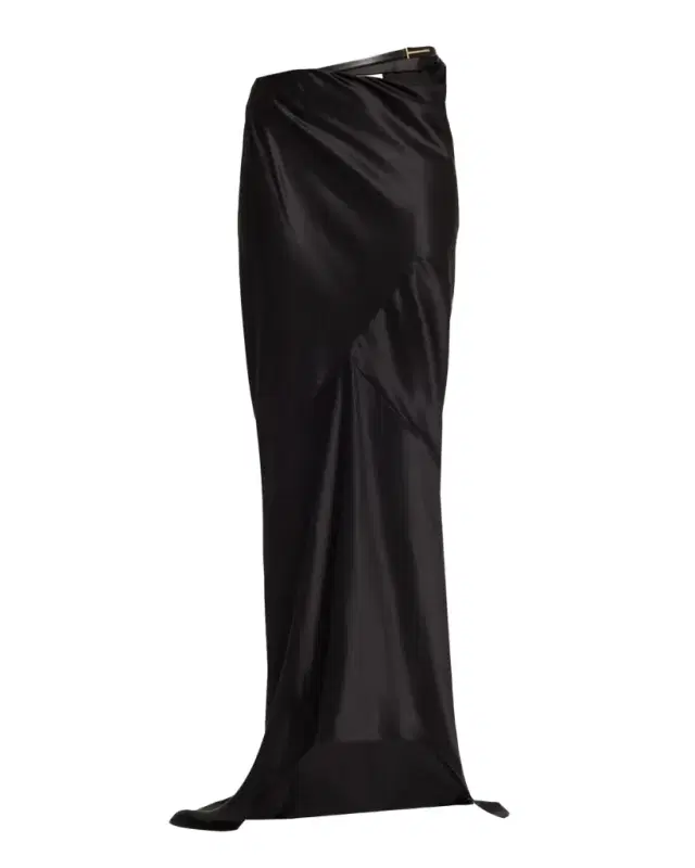 Tom Ford Asymmetric Satin Maxi Skirt With Train