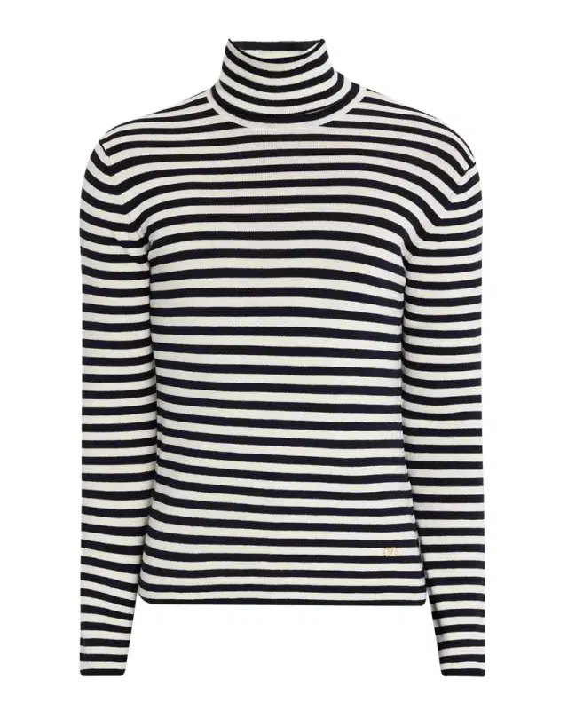 Valentino Garavani Men 's Long-Sleeve Stripe Turtleneck T-Shirt