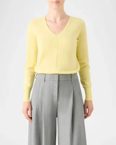 Akris V-Neck Cashmere Sweater | Thumbnail 4