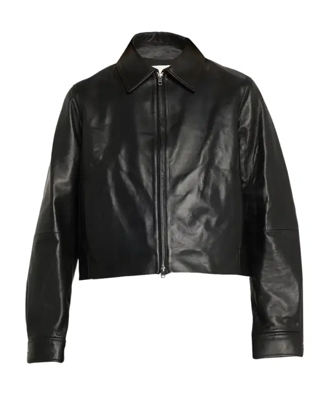 Vince Cropped Faux Leather Jacket