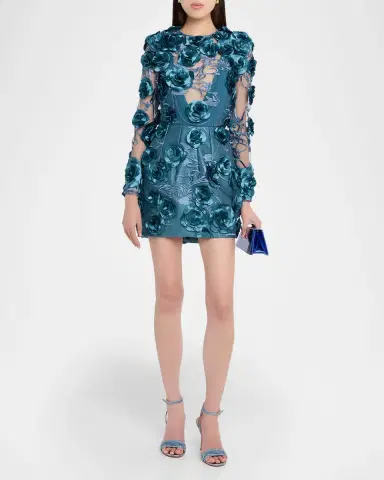 ZHIVAGO Aonia Floral Mesh Lace Mini Dress | Thumbnail 4 ZHIVAGO Aonia Floral Mesh Lace Mini Dress | Thumbnail 4