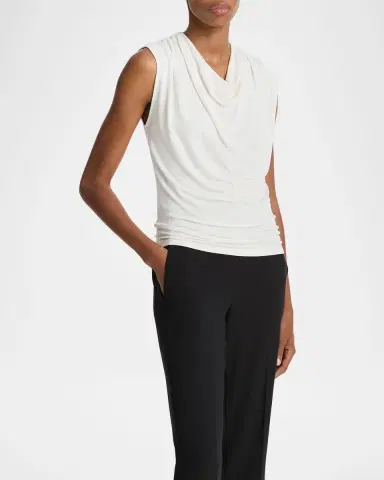 Vince Draped Cowl-Neck Top | Thumbnail 2
