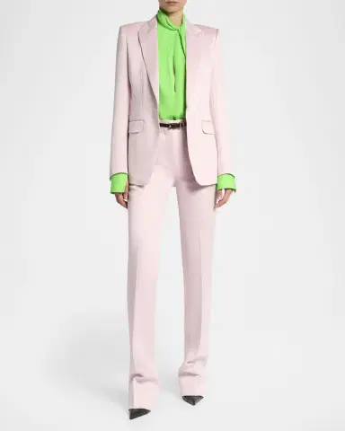 TOM FORD Single-Breasted Silk Blazer Jacket | Thumbnail 2