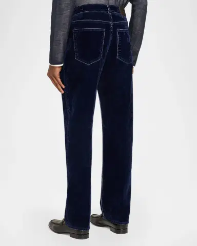 Ferragamo Men's Bleached-Effect Straight Leg Five-Pocket Pants | Thumbnail 3 Ferragamo Men's Bleached-Effect Straight Leg Five-Pocket Pants | Thumbnail 3