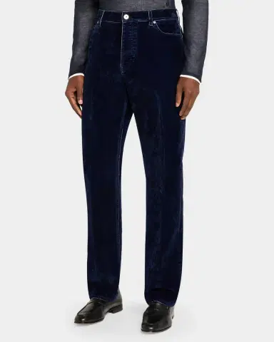 Ferragamo Men's Bleached-Effect Straight Leg Five-Pocket Pants | Thumbnail 4 Ferragamo Men's Bleached-Effect Straight Leg Five-Pocket Pants | Thumbnail 4
