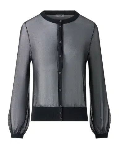 Akris punto Sheer Knit Crewneck Cardigan | Thumbnail 1 Akris punto Sheer Knit Crewneck Cardigan | Thumbnail 1