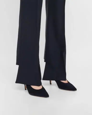 Gianvito Rossi Suede Kitten Slingback Pumps | Thumbnail 2