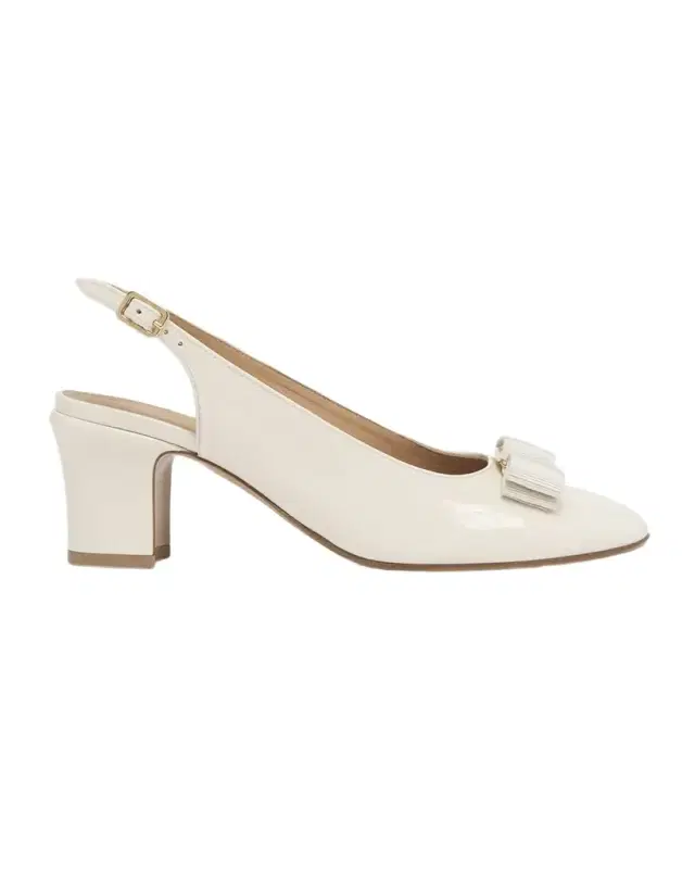 Ferragamo 55mm Vetty Patent Leather Slingback Pumps