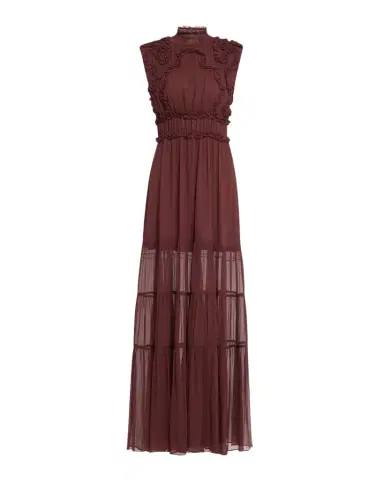 Ulla Johnson Verona Smocked Silk Turtleneck Gown | Thumbnail 1