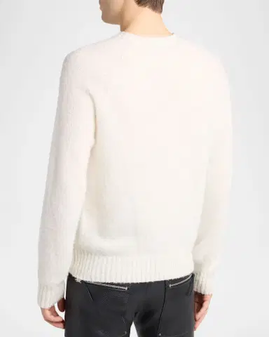 Tom Ford Men's Cashmere Scottish Teasel Crewneck Sweater | Thumbnail 3 Tom Ford Men's Cashmere Scottish Teasel Crewneck Sweater | Thumbnail 3