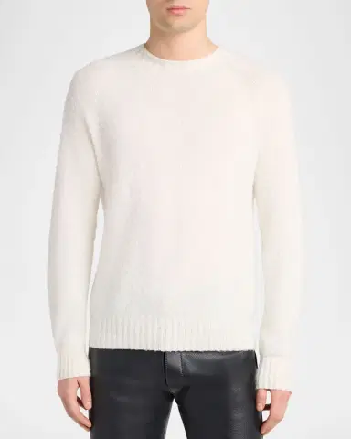 Tom Ford Men's Cashmere Scottish Teasel Crewneck Sweater | Thumbnail 4 Tom Ford Men's Cashmere Scottish Teasel Crewneck Sweater | Thumbnail 4