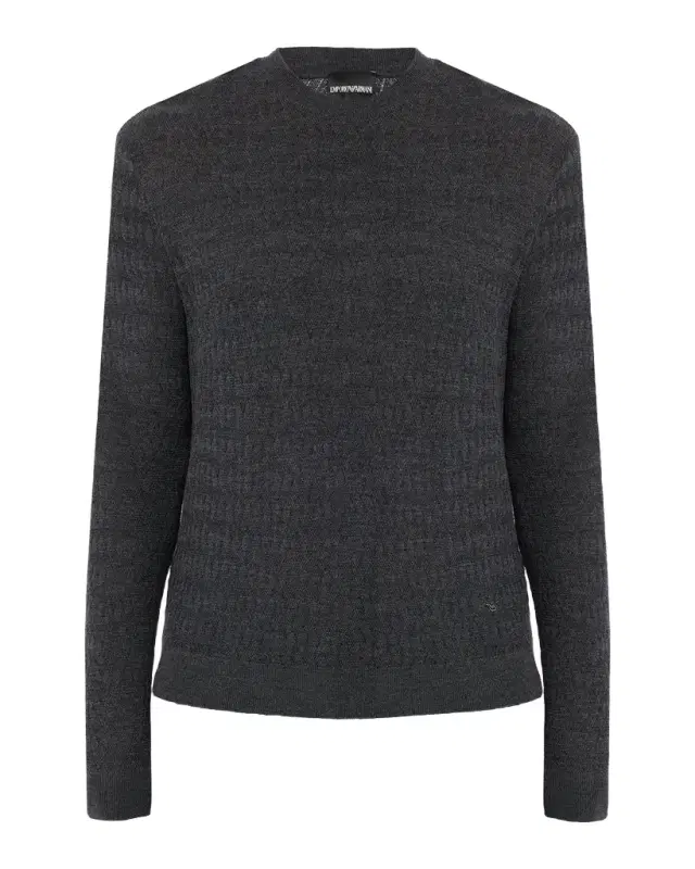 Men 's Tonal Jacquard Slim-Fit Crewneck Sweater