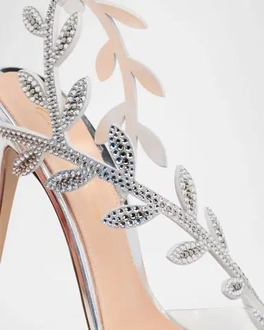 Gianvito Rossi 105mm Crystal Branch Slingback Sandals | Thumbnail 2