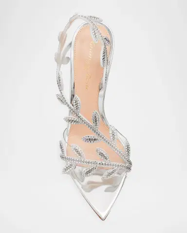 Gianvito Rossi 105mm Crystal Branch Slingback Sandals | Thumbnail 3
