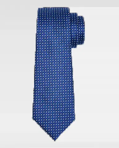 Tom Ford Men's Micro Dash Mulberry Silk Tie | Thumbnail 2