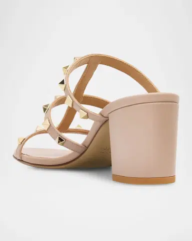 Valentino Garavani 60mm Rockstud Caged Block-Heel Slide Sandals | Thumbnail 4 Valentino Garavani 60mm Rockstud Caged Block-Heel Slide Sandals | Thumbnail 4