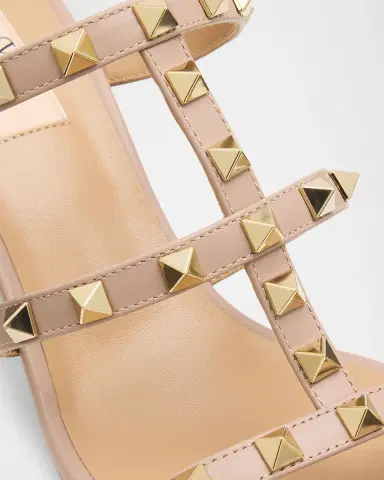 Valentino Garavani 60mm Rockstud Caged Block-Heel Slide Sandals | Thumbnail 5 Valentino Garavani 60mm Rockstud Caged Block-Heel Slide Sandals | Thumbnail 5