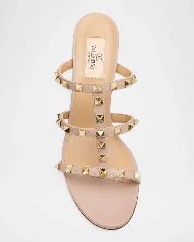 Valentino Garavani 60mm Rockstud Caged Block-Heel Slide Sandals | Thumbnail 6 Valentino Garavani 60mm Rockstud Caged Block-Heel Slide Sandals | Thumbnail 6