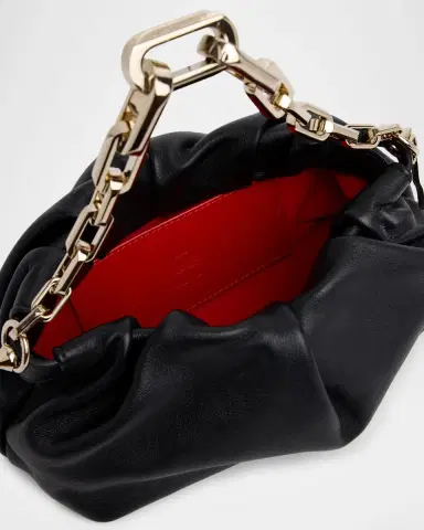 Christian Louboutin Eva Small Pleated Shoulder Bag in Nappa Leather | Thumbnail 2 Christian Louboutin Eva Small Pleated Shoulder Bag in Nappa Leather | Thumbnail 2